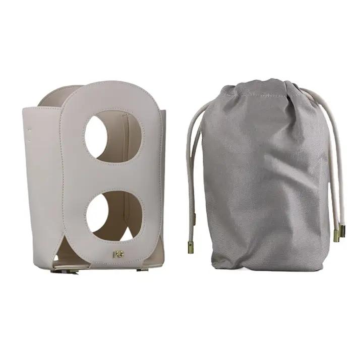 Sac à bandoulière PG pour femme, design ajouré avec cordon de serrage, rétro, polyvalent, haut de ga
