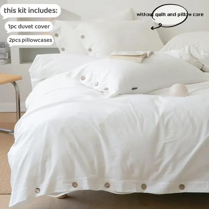 3 pièces 100% coton ensemble de literie Double housse de couette