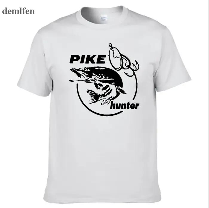Tshirt chasseur de brochet homme design unique matiere coton tricoté pour les quatre saisons aventures en plein air
