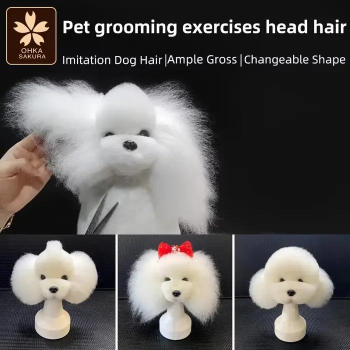 Tête de chien simulée pour la coiffure et la toilettage des animaux