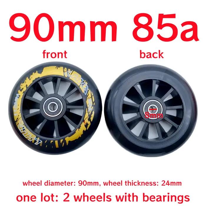 Accessoires de scooter roue de patin roue de scooter 90mm 110mm 120mm 125mm épaisseur de roue 24mm 2
