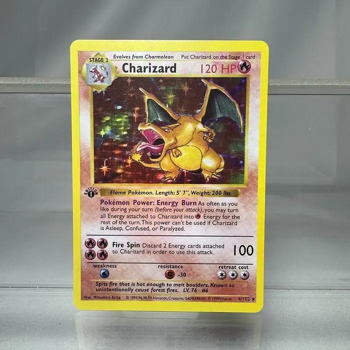 PKM-Cartes de collection à feuille unique, Charizard, Blastoise, Dragonite, jeu de cartes proxy PTCG