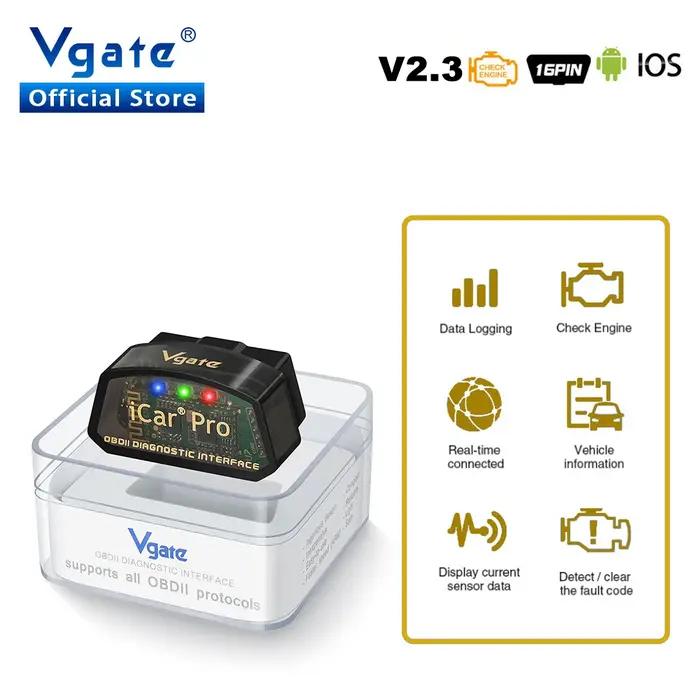 Pour IOS/Android Vgate iCar Pro ELM327 V2.3 Bluetooth 4.0 WIFI ELM 327 OBD 2 lecteur de Code de Scan