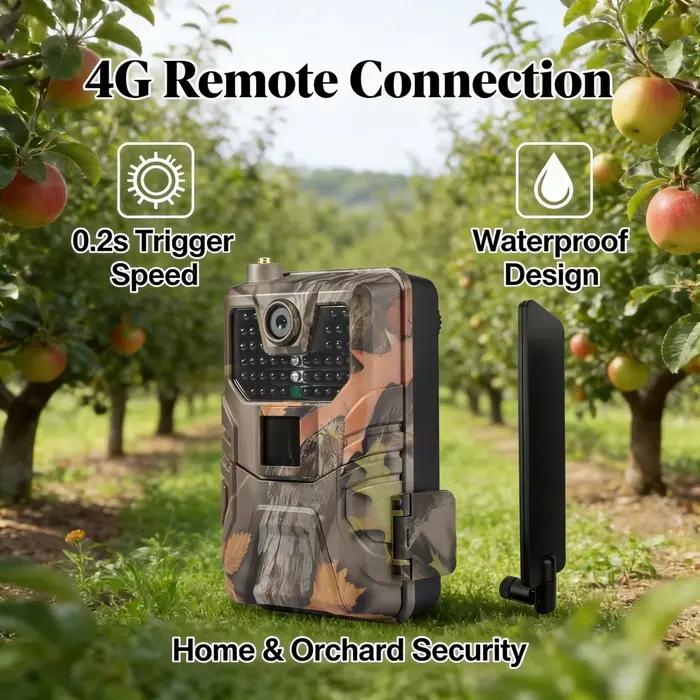 Caméra de chasse 4G 120MP 4K avec application