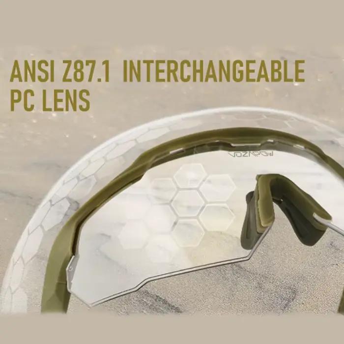 Lunettes de tir professionnelles Vozapow UV400 ANSI Z87.1 pour airsoft et chasse anti-buée