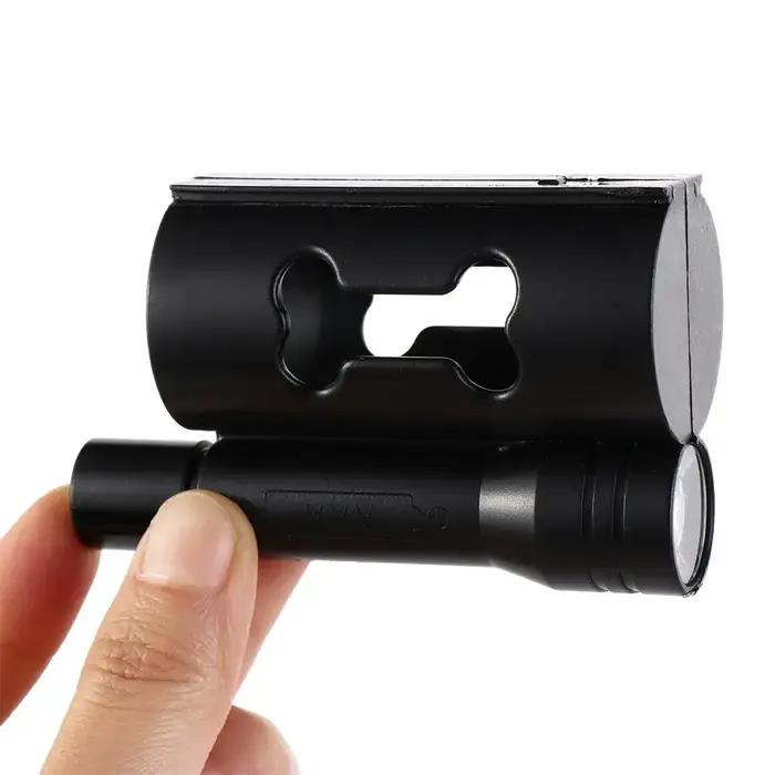 Laisse double rétractable pour chien avec lumières
