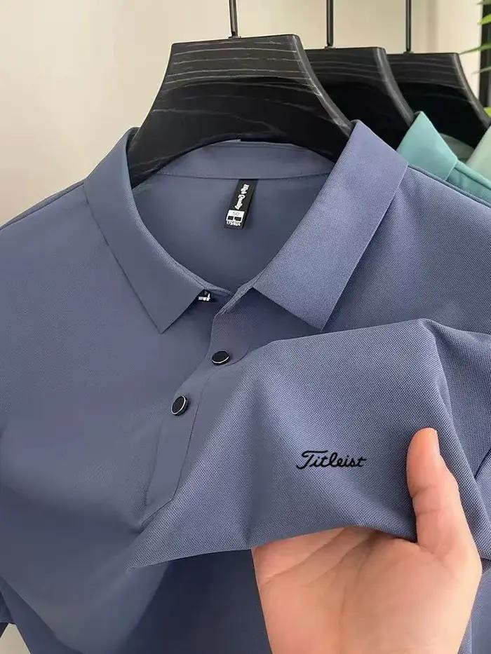 Polo décontracté homme haut de gamme respirant et frais pour sport fitness à manches courtes idéal été occasions quotidiennes