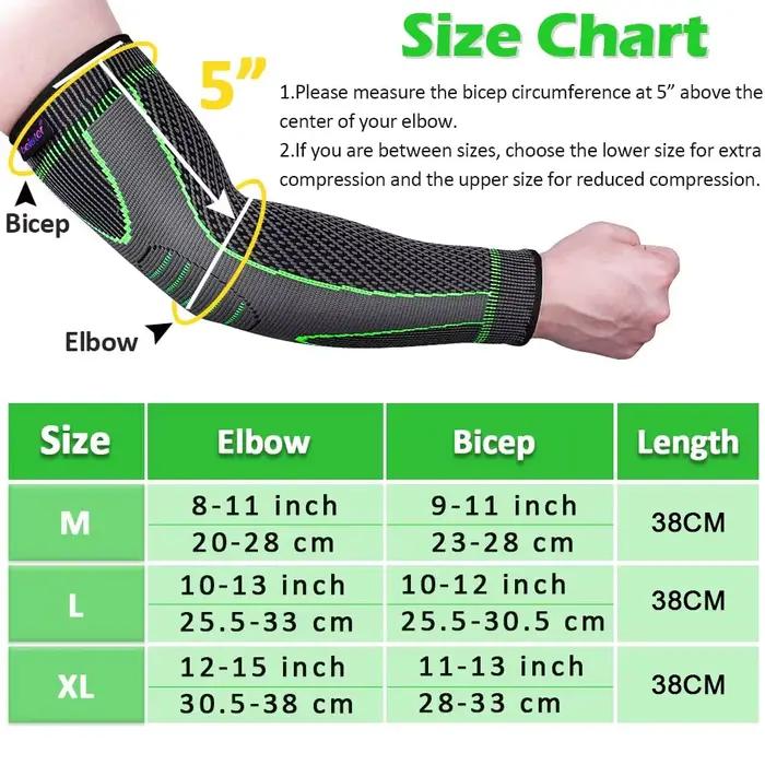 Manchons de Compression de bras de sport, Support de coude antidérapant pour jeunes adultes, cyclism