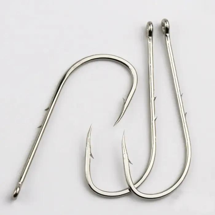 50pcs hameçon de pêche à tige longue 1 # -12 # Boîte de matériel