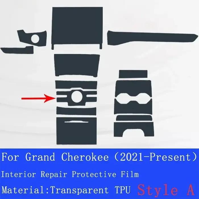 Film de protection anti-rayures en TPU pour Jeep Grand Traffy 2021-2023, console centrale de porte i