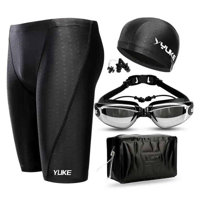 Short de bain imperméable pour hommes, équipement de compétition, lunettes avec bouchon d'oreille, é