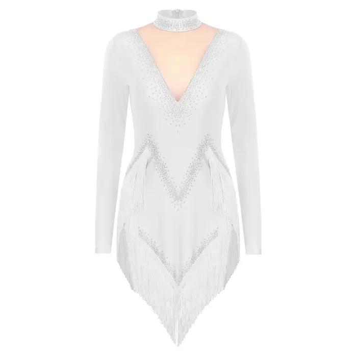 Body de danse latine à franges pour femmes