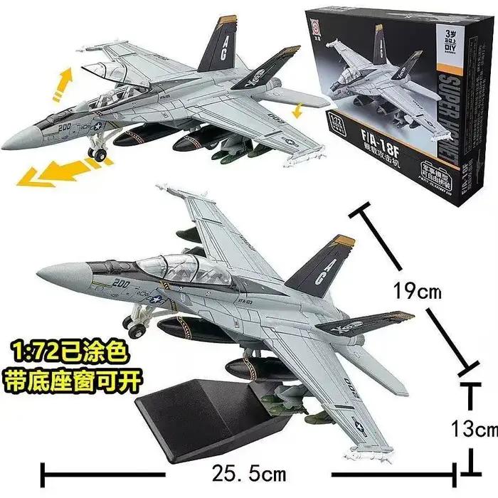 Modèle d'avion de chasse F/A-18 Super Hornet Bounty Hunter VFA-2 en plastique ABS à l'échelle 1:72