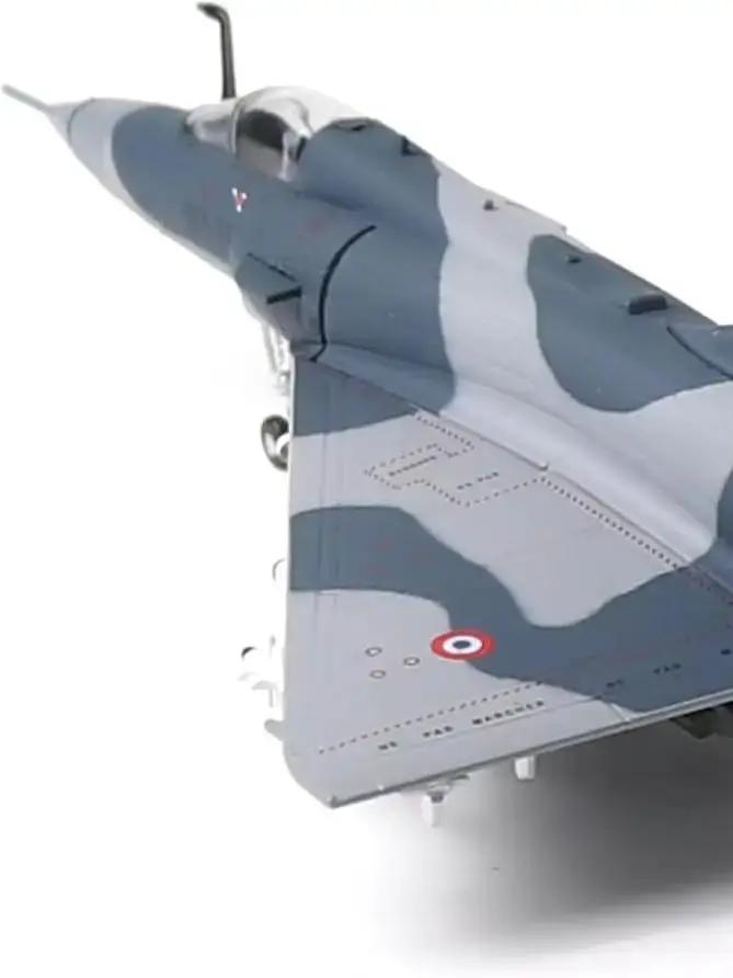 NUOTIE Dassault Mirage 2000 1/100 Modèle d'avion en métal de l'armée de l'air française avec support, modèle d'avion de chasse en alliage moulé sous pression