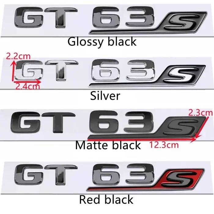 Autocollant de coffre arrière en ABS 3D, lettre de badge S, style emblème, argent, noir, rouge pour
