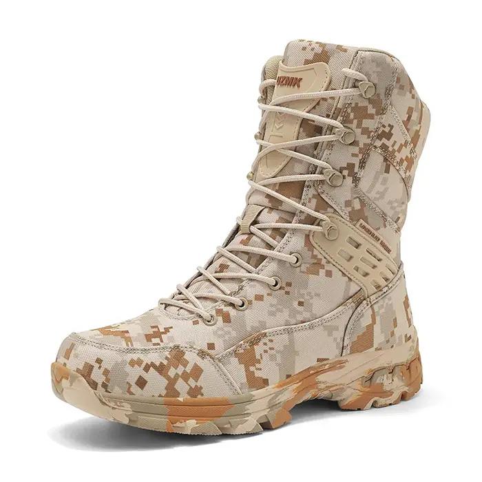 Bottes de randonnée hommes camouflage haute qualité pour chasse et randonnée trekking imperméables et antidérapantes
