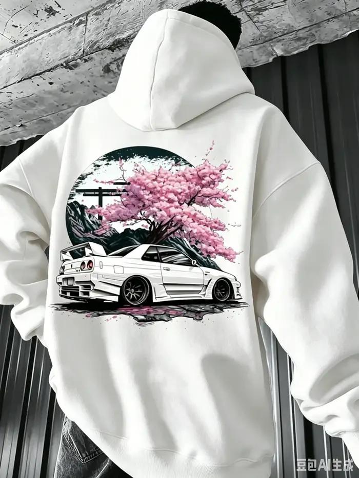 Sweat à capuche pour homme pour l'automne/hiver, style streetwear minimaliste avec graphiques vintag