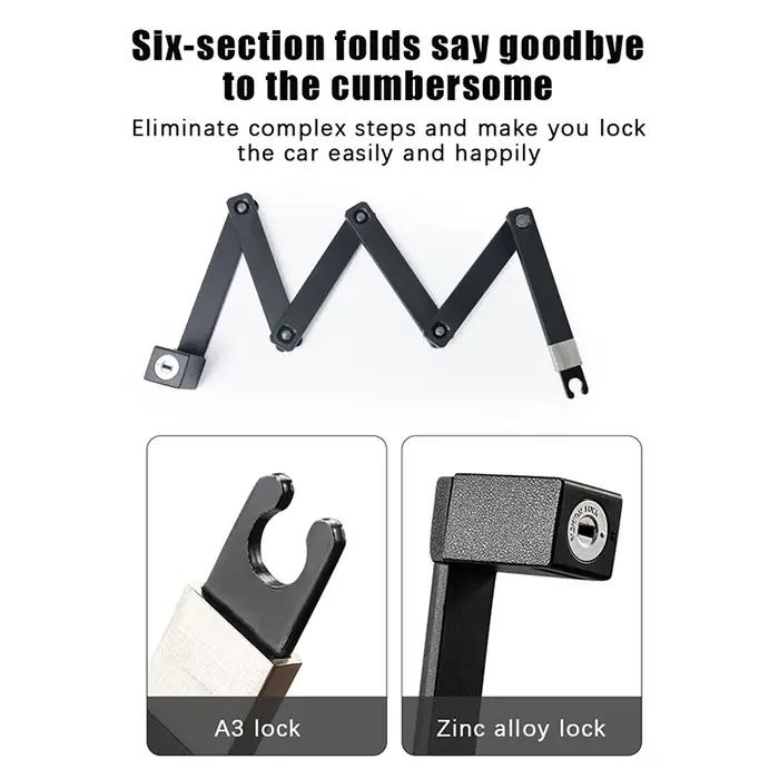 Verrou antivol pour vélo par OFFBONDAGE ; Cadenas pliable et durable pour motos et scooters ; Accessoire idéal