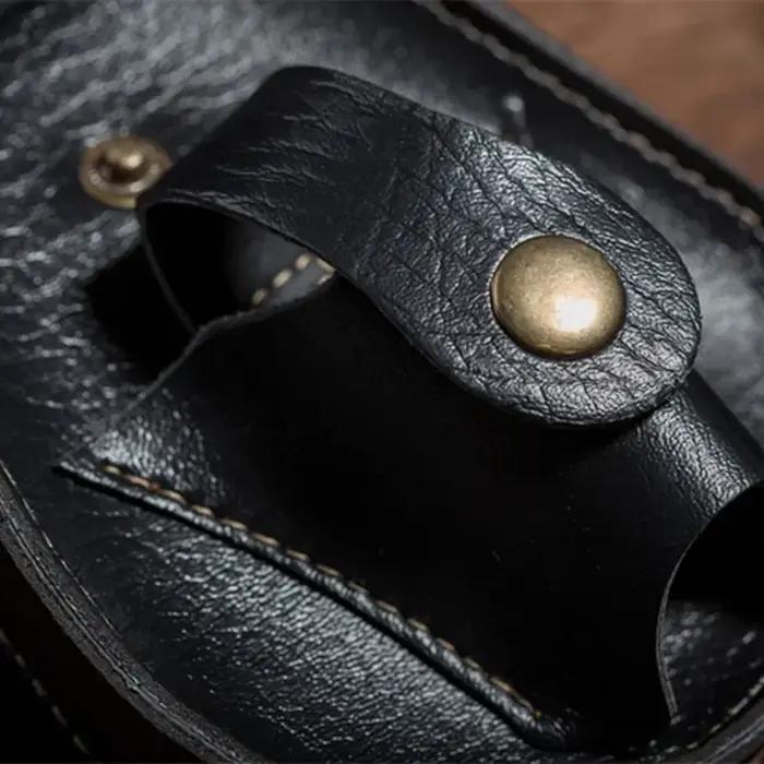 Sac à balles en cuir et acier fait à la main pour la chasse