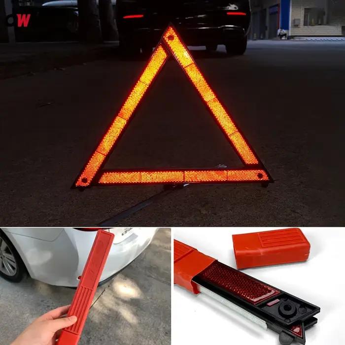 Triangle de voiture trépied d'avertissement réfléchissant pliable