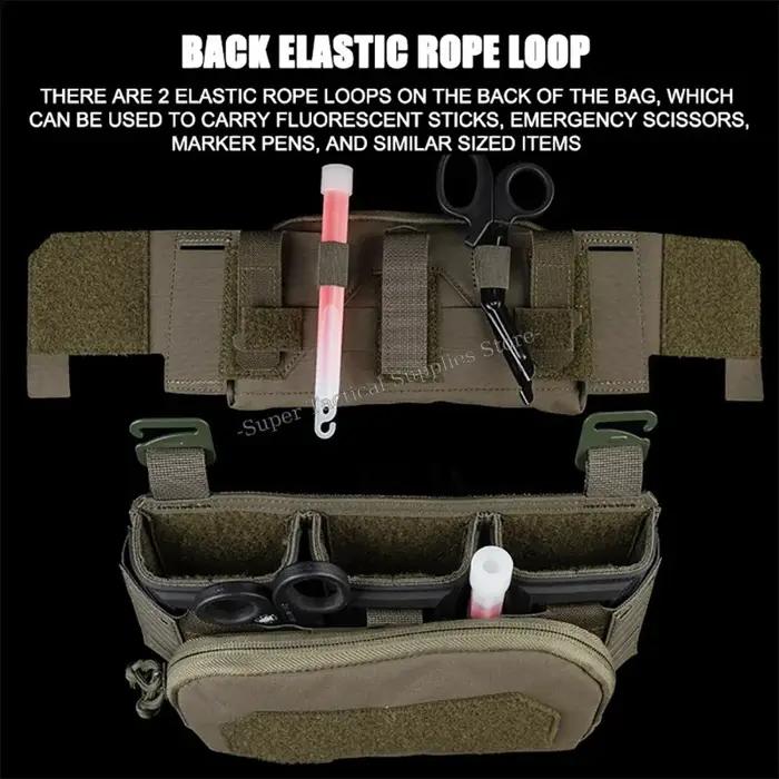 Pochette admin tactique 2ème couche avec triple mag - Placard avant pour M4 5.56 PCC 9mm Glock airsoft