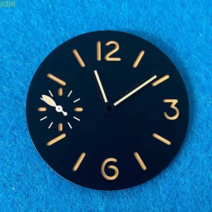 Cadran de montre lumineux vert en option, 34.5mm, Orange/vert/blanc, pour mouvement ETA 6497/ST3600