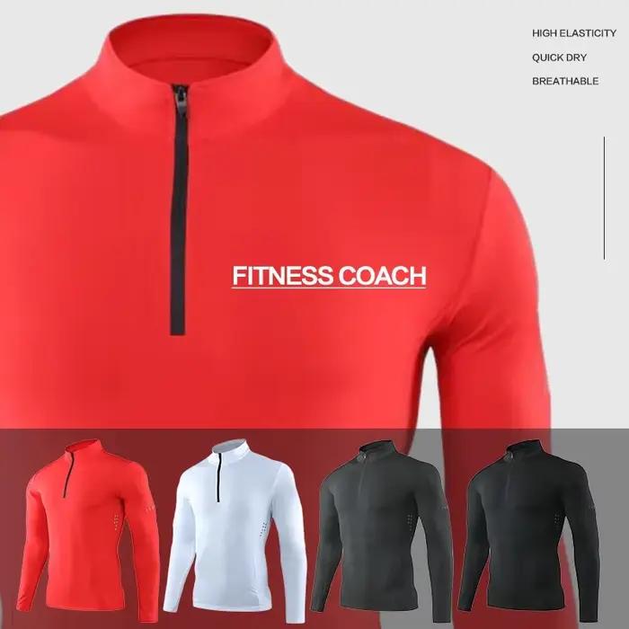 Grande taille hommes Compression Sport T-Shirt haut à manches longues gymnase course vêtements Fitne