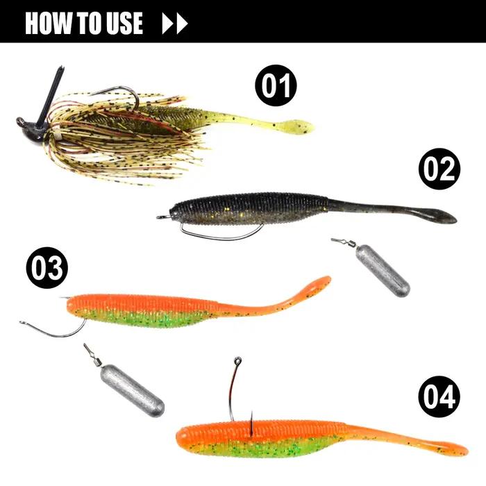 Spinpoler bâton ver Softbait leurre de pêche salé queue droite 75mm 90mm 110mm parfait natation plas