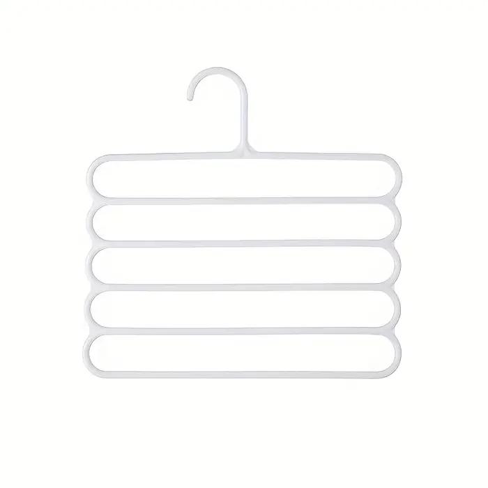 Organisateur de pantalons de placard à 5 couches, cintre multifonctionnel peu encombrant pour vêtements, pantalons, écharpes, cravates