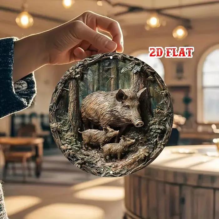 Art mural rond en aluminium