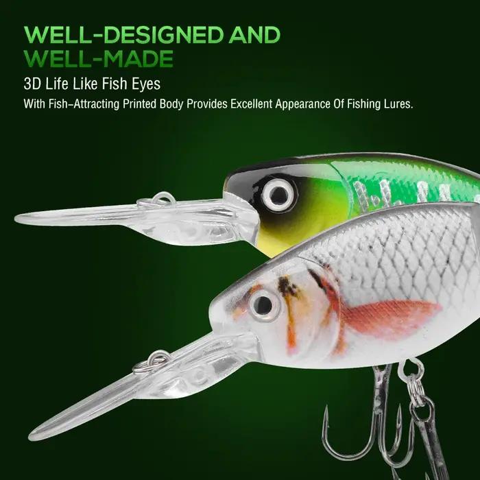 GOBASS-Leurre méné noir flottant articulé à 2 segments, appât Él, crankbait, accessoires de pêche, 1