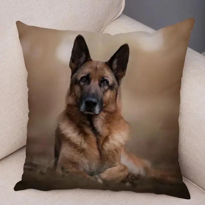 Taie d'oreiller décorative imprimée chien berger