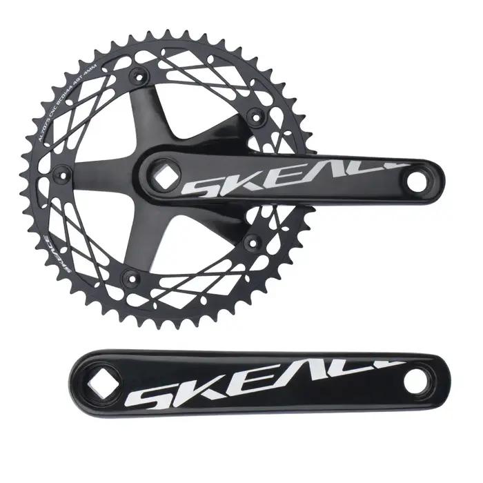 SKEACE pédalier de vélo 144BCD VTT trou carré manivelle en alliage d'aluminium manivelle à vitesse u