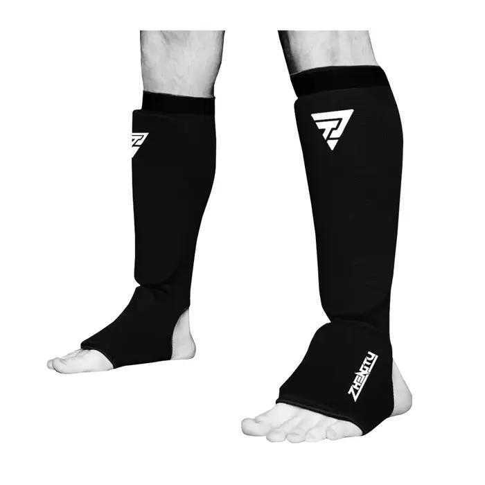 Protège-tibia de boxe en coton MMA, Protection du cou-de-pied et de la cheville, Protection des pied