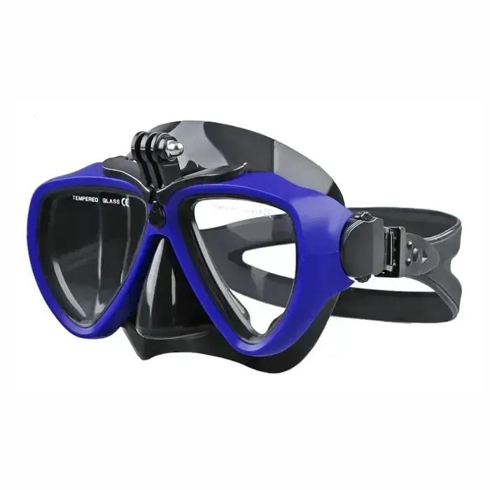 Masque de plongée sous-marine premium pour adulte, avec support de caméra, anti-buée, verre trempé,