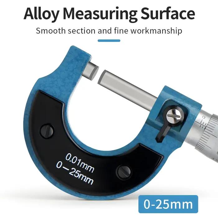 Micromètres extérieurs 0-25mm 0.01mm, outil de mesure, échelle, pied à coulisse mécanique, Micro mèt