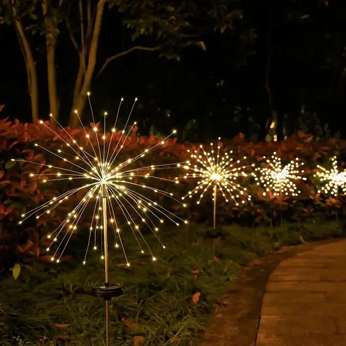 90 LED énergie solaire feu d'artifice lumières décoration de jardin fée lumières étanche extérieure