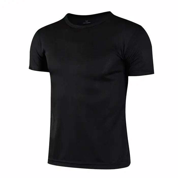 T-shirt à manches courtes à séchage rapide pour hommes et femmes, t-shirt à col rond pour la course