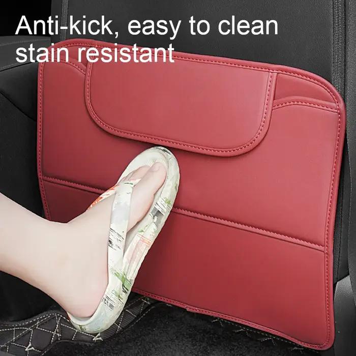 SEAMETAL – coussin Anti-coup de pied pour siège arrière de voiture, intérieur en cuir Pu, tampons de
