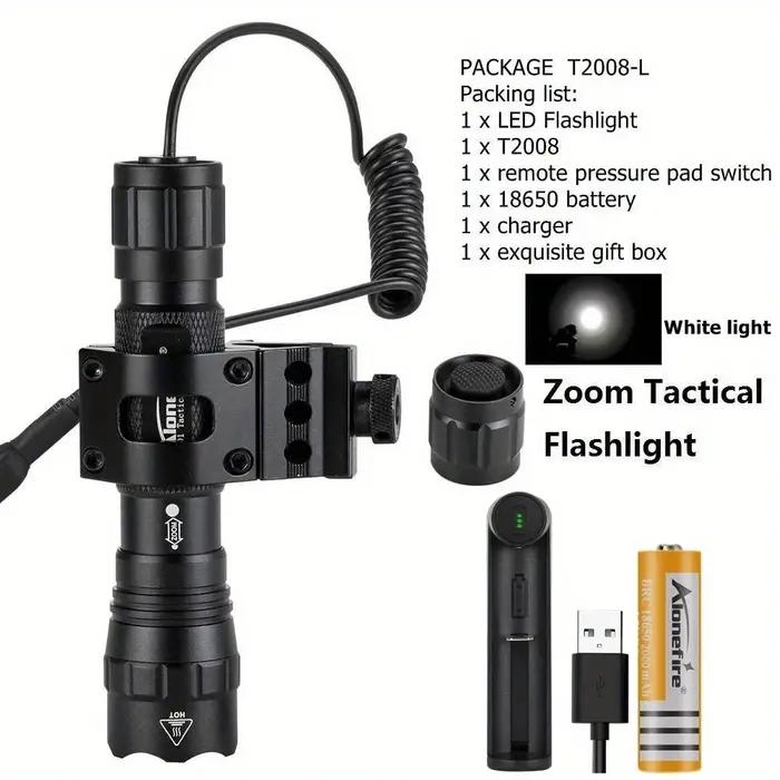 Lampe de poche tactique puissante à Zoom 12W