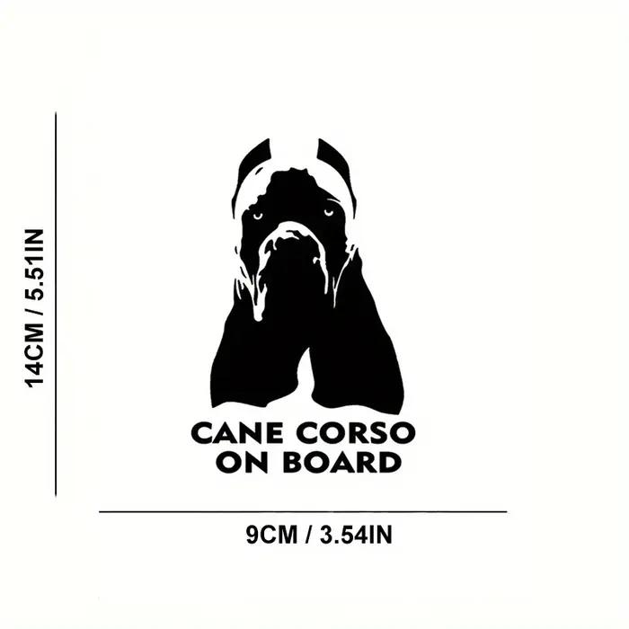 Autocollants en vinyle Cane Corso pour voiture moto ordinateur portable fenêtre mur tasse guitare et scooter vert armée expression de passion pour les chiens design moderne durable et résistant aux intempéries