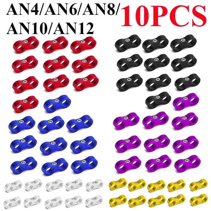 10 pièces universel en aluminium AN4 AN6 AN8 AN10 AN12 voiture billette huile carburant eau tuyau Tu
