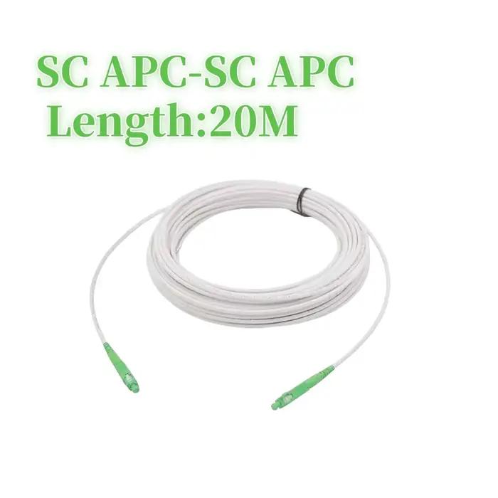 Câble de raccordement fibre optique monomode SC/APC vers SC/APC (monocœur G657A1) pour usage intérieur – Longueurs : 3 m, 5 m, 10 m, 15 m, 20 m