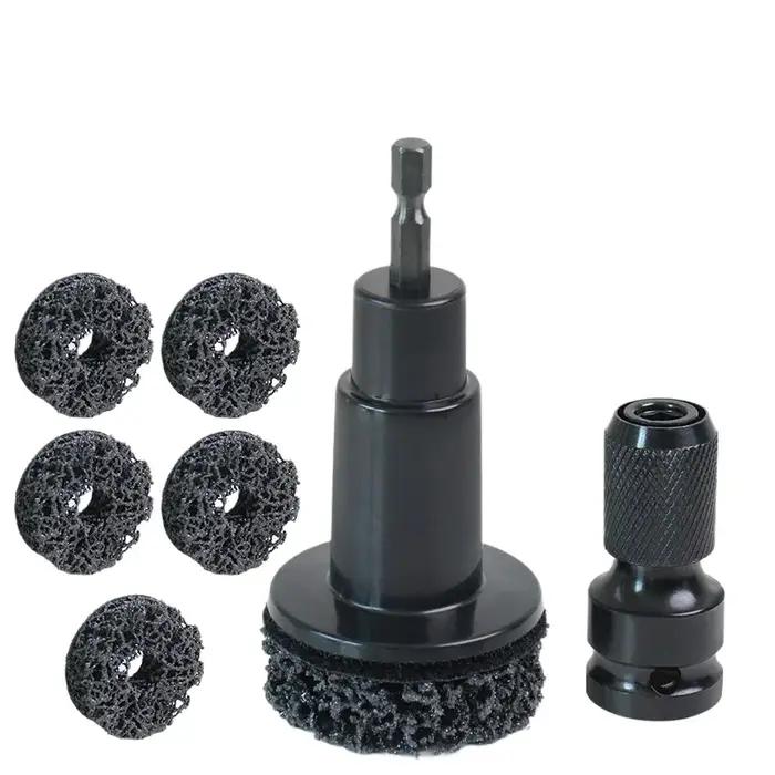 Kit de nettoyage de moyeu de roue, outil de nettoyage de jante intérieure, Kit de nettoyage de moyeu de frein, convient à la perceuse électrique, clés à percussion de 1/2 pouces, élimination de la rou