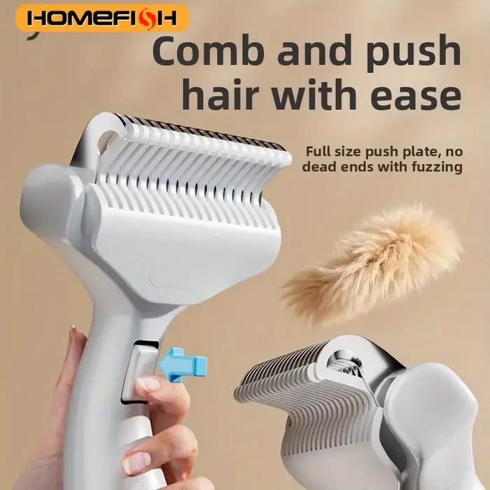 Brosse d'épilation flottante en acier inoxydable pour chiens