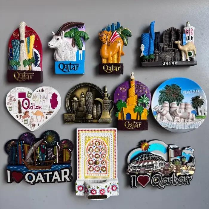 Aimants pour réfrigérateur chameau du Qatar résine scénique animal de compagnie décoration occasionnels cadeaux pour femmes et enfants
