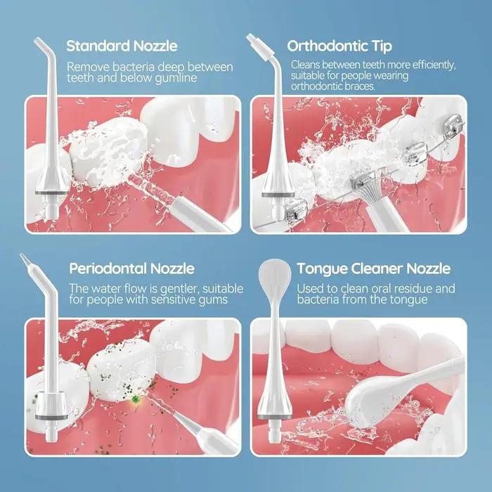 Embouts de remplacement pour COSLUS/Oralfree/Nicwell/Nicefeel/Mospro/Zerhunt, irrigateur buccal, têt