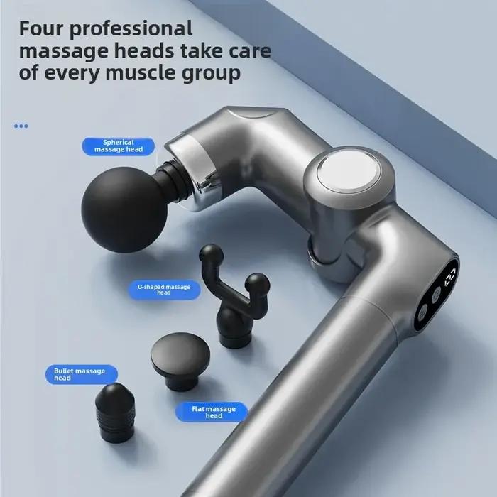 Pistolet de massage électrique sans fil pliable et télescopique, marteau de massage à haute fréquence, relaxation des tissus profonds, masseur musculaire
