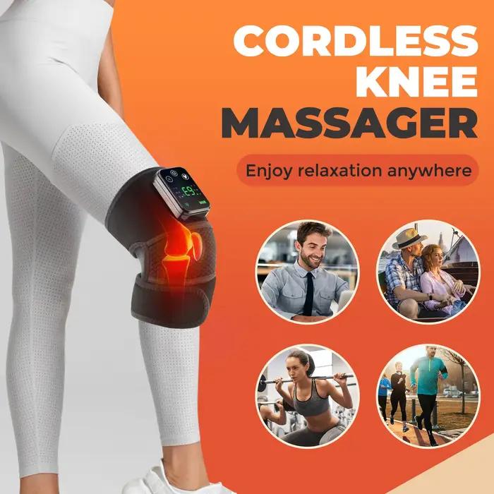 Masseur d'épaule chauffant avec support sans fil réglable pour épaules bras et jambes soulagement tension musculaire et amélioration circulation sanguine occassions spéciales à offrir