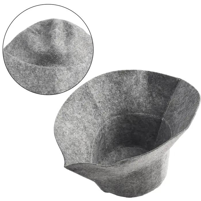 Chapeau de Sauna en feutre Anti-chaleur, casquette russe épaisse en feutre de laine, bonnet de douch